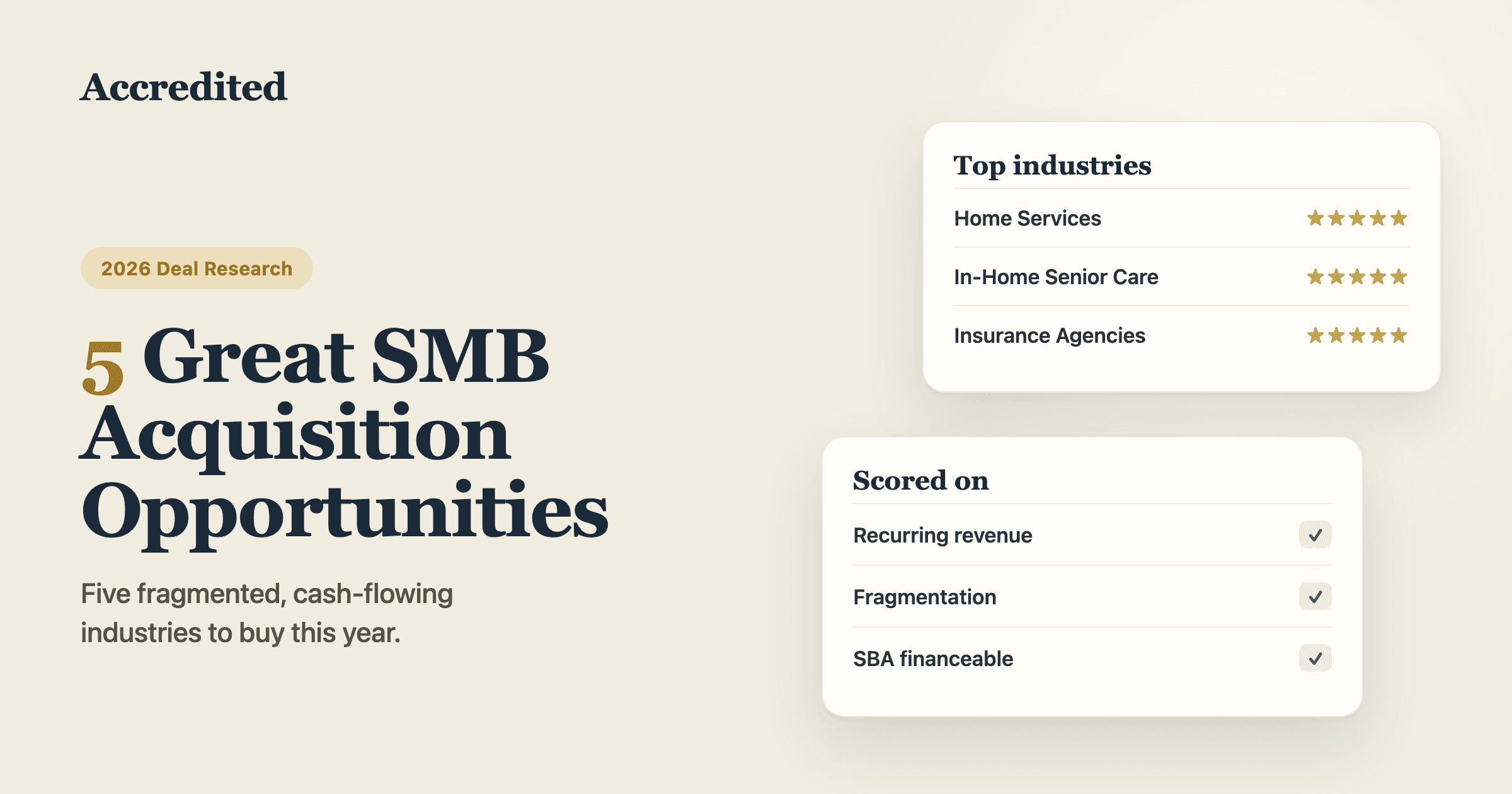 5 Great SMB Acquisition Opportunities for 2026